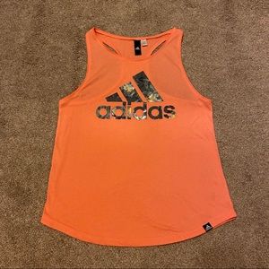 Adidas logo racer back tank top